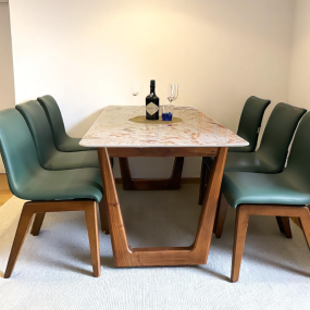 BỘ BÀN ĂN ĐÁ & GHẾ NAHA XANH G06-S2514